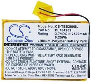 Replacement GPS, Navigator Battery for TEASI One 2 ,PL784262    2500mAh