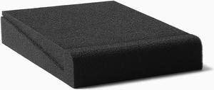 SS5 Studio Monitor Isolation Pads, High-Density Acoustic Foam Tilted Tabletop & Desktop Speaker Stands for Midsize Bookshelf Computer Speakers, Prevent Vibrations & Fits most Speaker, Black - Pair