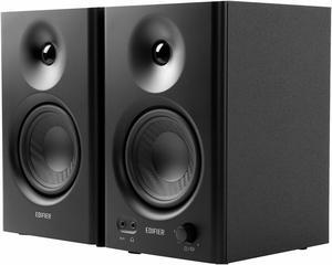 Edifier MR4 Powered Studio Monitor Speakers, 4" Active Near-field Monitor Speaker - Black (Pair) - Refurbished
