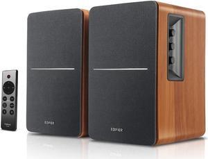 Edifier R1280DBs Active Bluetooth Bookshelf Speakers - Optical Input - 2.0 Wireless Studio Monitor Speaker - 42W RMS with Subwoofer Line Out - Wood Grain(Certified Refurbished)