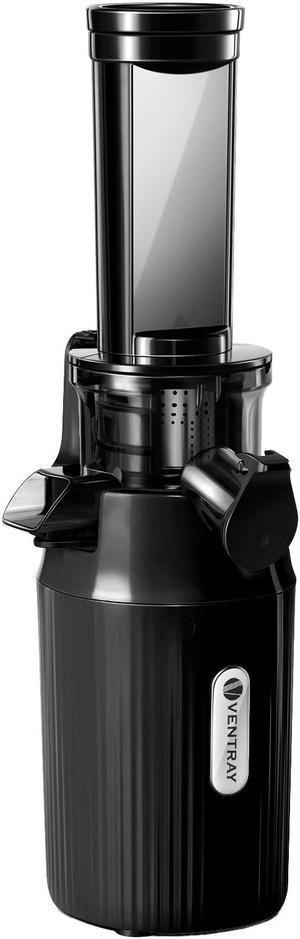 Ventray Essential Ginnie Juicer, Compact Small Cold Press Juicer, Masticating Slow Juicer with 60RPM Low Speed, Easy to Clean & Nutrient Dense, Eco-Friendly Packaging, Black