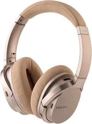 Edifier W860NB Active Noise Cancelling Over-Ear Bluetooth aptX Headphones with Smart Touch - Gold(Certified Refurbished)