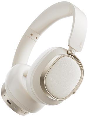 Edifier Active Noise Cancelling Headphones, Over Ear Bluetooth Headset, 92H Playtime Wired & Wireless Hi-Res Audio Certified, Fast Charging Clear Calls for Home Office Travel - Ivory