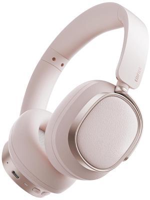 Edifier Active Noise Cancelling Headphones, Over Ear Bluetooth Headset, 92H Playtime Wired & Wireless Hi-Res Audio Certified, Fast Charging Clear Calls for Home Office Travel - Pink