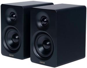 Edifier Bookshelf Speakers, 66W RMS Desktop Speakers, Hi-Res Audio & Hi-Res Wireless Audio Computer Speakers, Bluetooth V5.3 Speakers with USB-C AUX Input and Stands  Black