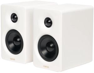 Edifier Bookshelf Speakers, 66W RMS Desktop Speakers, Hi-Res Audio & Hi-Res Wireless Audio Computer Speakers, Bluetooth V5.3 Speakers with USB-C AUX Input and Stands  White