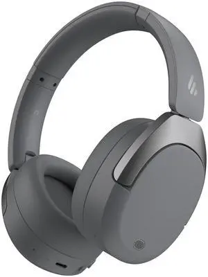 Edifier W830NB Active Noise Cancelling Wireless Over-Ear Headphones, Foldable Lightweight Bluetooth Headset with Hi-Res Audio, Dual Device Connection, 94 Hours Playtime Fast Charging - Grey