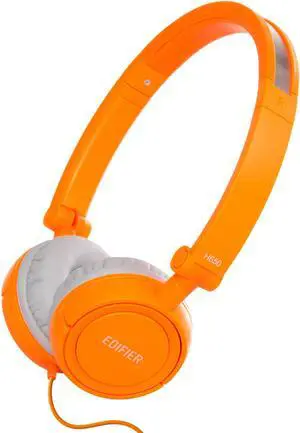 Edifier H650 Headphones - Hi-Fi On-Ear Foldable Noise-Isolating Stereo Headphone, Ultralight and Tri-fold Portable - Black White Orange Blue Violet/Purple Pink