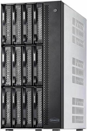 TERRAMASTER T12-500 Pro NAS Storage - 12Bay Core i7 1255U 10-Cores 12-Threads CPU, 16GB DDR5 RAM, Dual 10GbE Ports, Network Attached Storage Peak Performance for Business (Diskless)