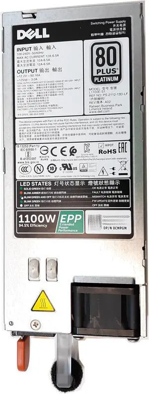 Dell PSU PS-2112-13D-LF 80+ Platinum 100-240V 12-6.5A for EMC PowerEdge R740xd CMPGM