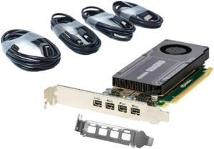 HP Quadro K1200 4GB 4xDP PCI-e x16 L4D16AA 801195-002 846583-001 900-5G200-0300-100 T7T59AT