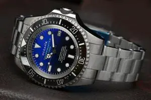 OceanX Sharkmaster 1000 Automatic Men's Diver Watch 44mm Blue Dial SMS1012