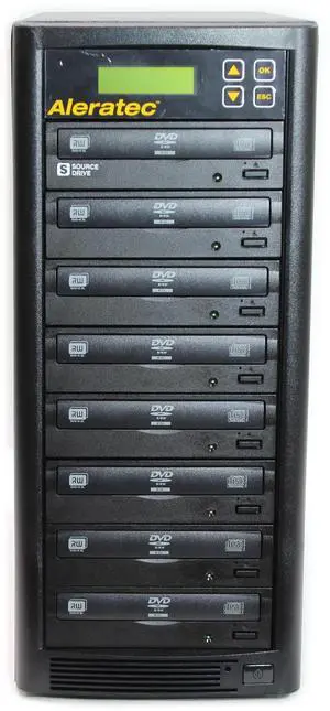 Aleratec 1:7 DVD/CD Copy Tower Duplicator DVD RW (R DL) DVD-RAM X 260182 Aleratec 1:7 DVD/CD Copy Tower Duplicator DVD RW (R DL) DVD-RAM X 260182