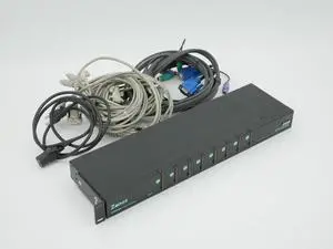 Zonet 8-port KVM OSD switch Rack Mount KVM3008