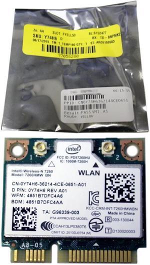 NEW OEM Dell Mini PCI Express Half Height WLAN Wifi  Wireless Card - Y74H6