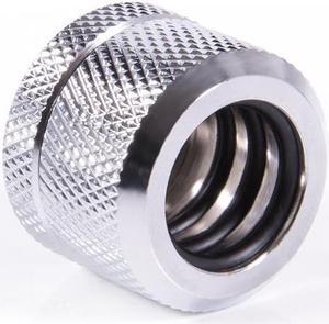 Alphacool Eiszapfen 14mm HardTube Compression Fitting G1/4 - Knurled - Chrome (17553)