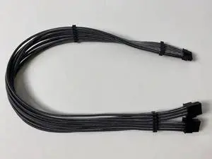 Darkside 60cm PCI-e 5.0 12VHPWR 2-way 8-pin Seasonic Prime & Focus Cable for GPU RTX4090 RTX4080 Series â Graphite Metallic (DS-1207)