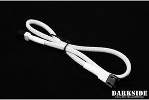 Darkside 3-Pin 40cm (16") M/F Fan Sleeved Cable - White (DS-0247)