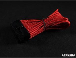 Darkside 24-Pin ITX 7" (20cm) HSL Single Braid Extension Cable - Red (DS-0636)