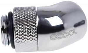 Alphacool Eiszapfen G1/4" 45 Degree Angled Rotatable Adapter Fitting - Chrome (17247)