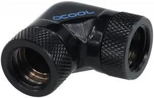Alphacool G1/4 Revolvable 90Â° Female to Female L-Connector - Black (17039)