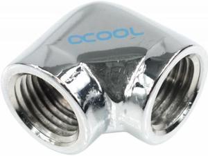 Alphacool G1/4 Female to Female L-Connector - Chrome (17041)