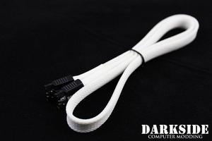 Darkside 60cm (24") SATA 3.0 180Â° to 180Â°  Data Cable with Latch - White (DS-0167)