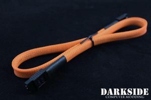 Darkside 45cm (18") SATA 3.0 180Â° to 180Â°  Data Cable with Latch - UV Orange (DS-0159)