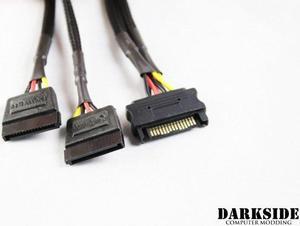 DarkSide SATA Power Y-cable 12" (30cm) - Jet Black (DS-0735)