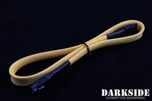 Darkside 45cm (18") SATA 3.0 180Â° to 180Â°  Data Cable with Latch - Yellow Sand (DS-0161)