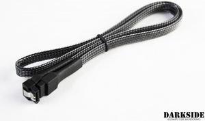 Darkside 60cm (24") SATA 3.0 180Â° to 90Â°  Data Cable with Latch - Graphite Metallic (DS-0577)