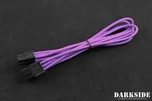 Darkside 6-Pin PCI-E 12" (30cm) HSL Single Braid Extension Cable - Purple UV (DS-0499)