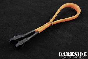 Darkside 30cm (12") SATA 3.0 180Â° to 180Â°  Data Cable with Latch - UV Orange (DS-0150)