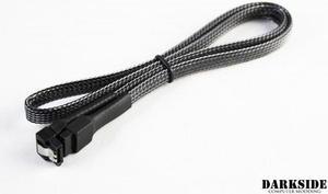 Darkside 45cm (18") SATA 3.0 180Â° to 90Â°  Data Cable with Latch - Graphite Metallic (DS-0576)