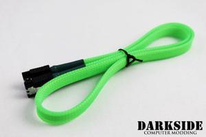 Darkside 60cm (24") SATA 3.0 180Â° to 180Â°  Data Cable with Latch - UV Green (DS-0166)