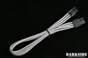 Darkside 6-Pin PCI-E 12" (30cm) HSL Single Braid Extension Cable - Titanium Gray (DS-0702)