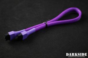 Darkside 30cm (12") SATA 3.0 180Â° to 180Â°  Data Cable with Latch - UV Purple 7P (DS-0820)