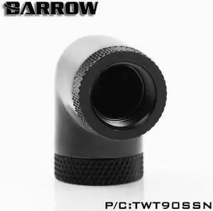 Barrow G1/4" 90 Degree Female to Female Dual Rotary Angled Adaptor Fitting - Black (TWT90SSN)