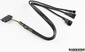 Darkside Three-Way 4-Pin/3-Pin Fan Slitter Cable With SATA Power (DS-0931)