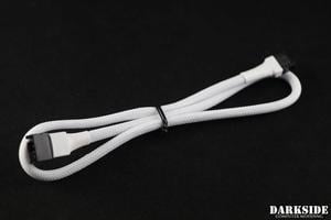 Darkside 4-Pin 50cm (19.5") M/F Sleeved PWM Fan Cable â€“ White (DS-0964)