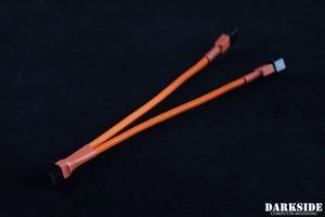 Darkside 3-Pin Dual Fan Power Y-Cable Splitter - Orange (DS-0929)