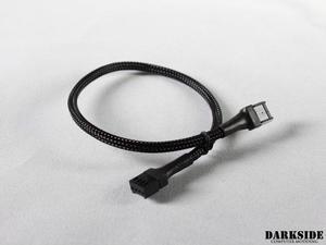 Darkside 4-Pin 30cm (12") FEMALE PWM Fan and Aquabus Sleeved Cable - Jet Black (DS-0639)