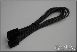 Darkside 8-Pin PCI-E 12" (30cm) HSL Single Braid Extension Cable - Graphite Metallic (DS-0827)