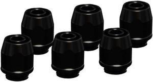 Alphacool HF Compression Fitting TPV - Straight - Black - Metal - Six Pack (17454)