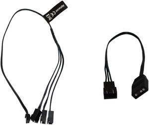 Alphacool Digital RGB LED Y-Cable 3-times with JST Male Connector, 30cm, Black