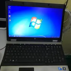 HP ProBook 6550B Intel Core i5 M460 2.53Gz 4GB RAM 128GB SSD DVDRW WIFI Webcam Fingerprint Reader VGA 9 Pin Serial Port Good Working Battery Windows 7 Pro 64 bit HP AC Adapter