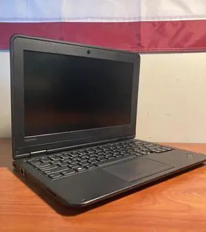 Lenovo ThinkPad 11e 20EDS00100 11.6" LED Notebook - AMD A-Series A4-6210 Quad-core (4 Core) 1.80 GHz 4GB RAM 128GB SSD WIFI Webcam Windows 7 Pro 64 bit AC Adapter Working Battery - Graphite Black