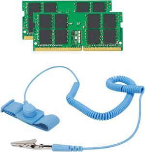 Kingston Memory Bundle with 64GB (2 x 32GB) DDR4 PC4-21300 2666MHz Unbuffered SO-DIMMs and Anti-Static Wristband Compatible with ProDesk 400 G6, 400 G7, 405 G6, 600 G5, and 600 G6 Desktop Mini PCs
