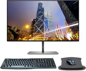 HP Z27u G3 27 Inch 2560 x 1440 QHD IPS LED-Backlit LCD Monitor Bundle with Blue Light Filter, HDMI, DisplayPort, USB Type-C, Gel Mouse Pad, and MK270 Wireless Keyboard and Mouse Combo