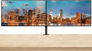 HP Z27q G3 27 Inch IPS LED Backlit Monitor 2-Pack Display Bundle with QHD 2560 x 1440, Blue Light Filter, HDMI, DisplayPort, Desk Mount Clamp Fully Adjustable Dual Monitor Stand